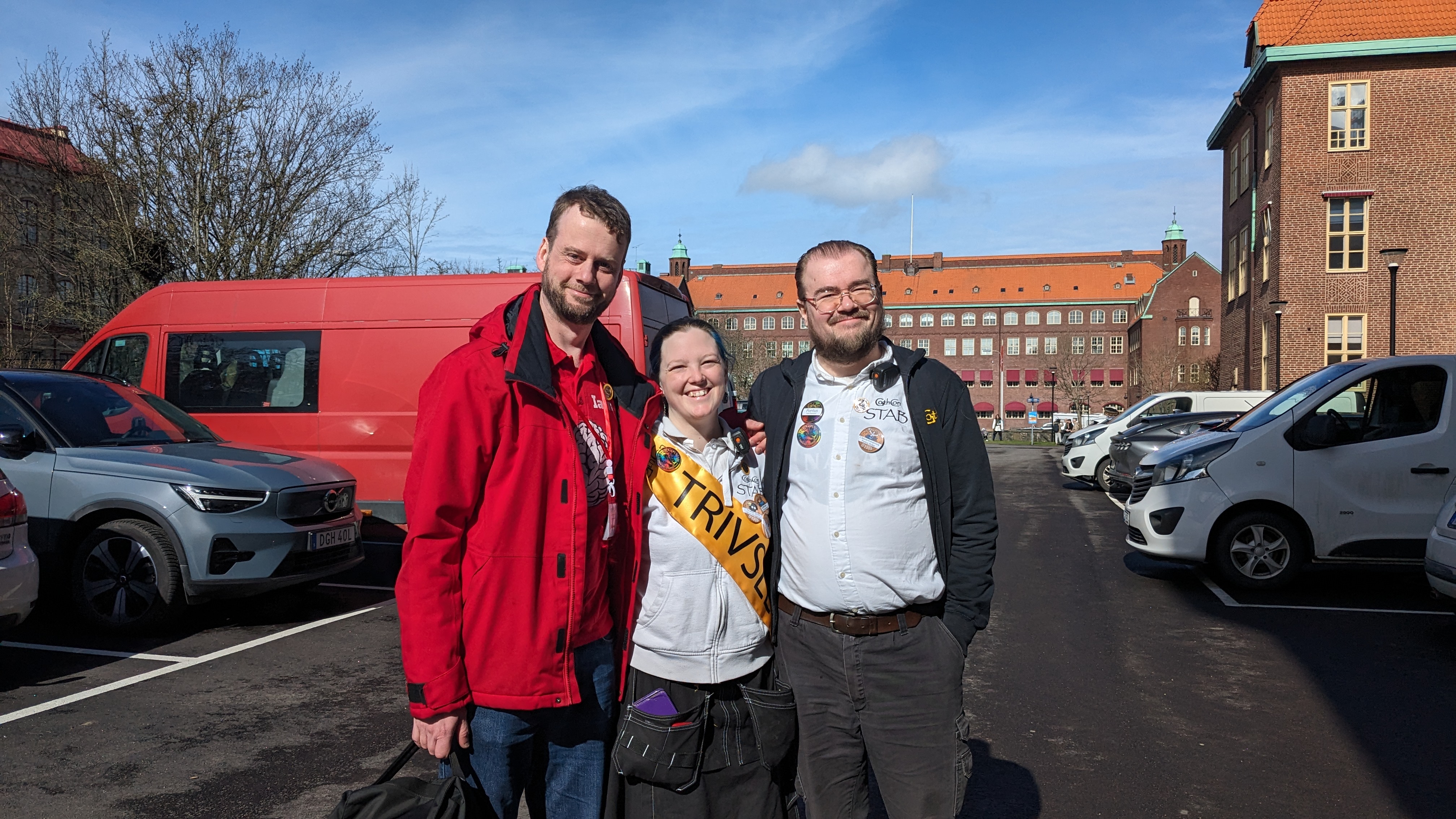 From left to right myself, Nina (the head of Gothcon), and Pontus (who invited me across to the convention)