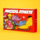 Magical Athlete box. The background is red and the cast of characters is racing past with Banana out in the front.